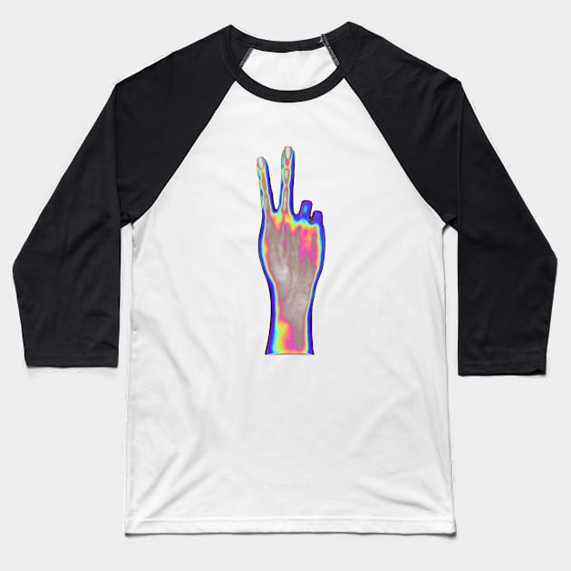 Holographic Backhand Baseball T-Shirt by dinaaaaaah